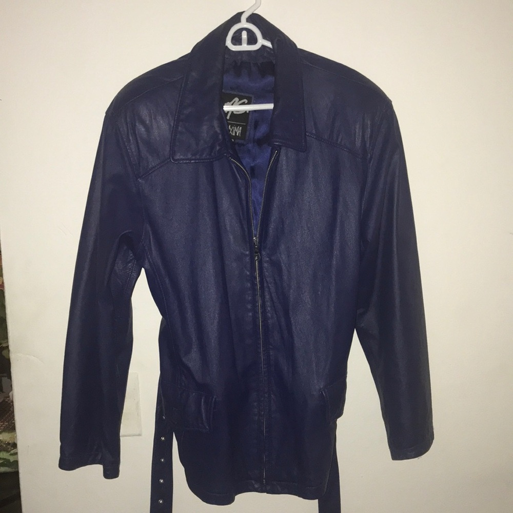 MS Maxima Periwinkle Leather Jacket